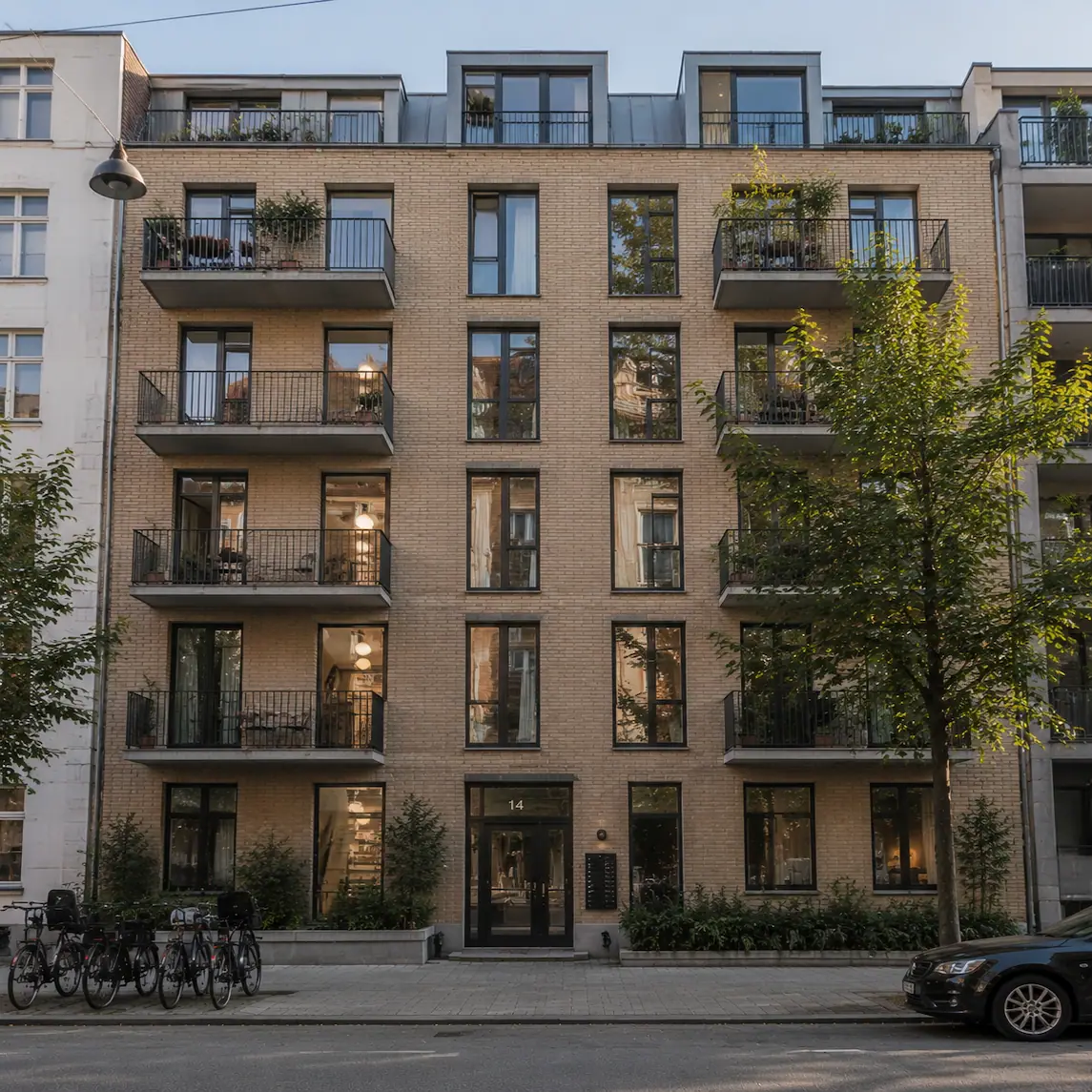 Moderne lejeboligbygning