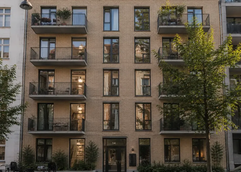 Moderne lejeboligbygning